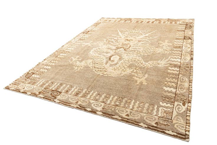 Detail image of 10' 5 x 14' 4 Hand Knotted Beni Marok Rug