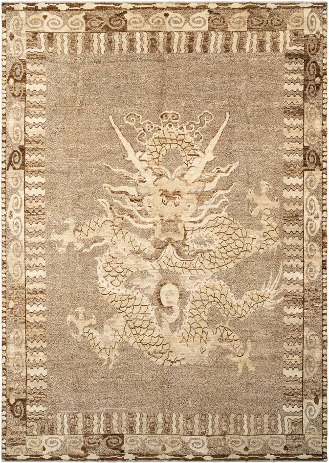 Detail image of 10' 5 x 14' 4 Hand Knotted Beni Marok Rug