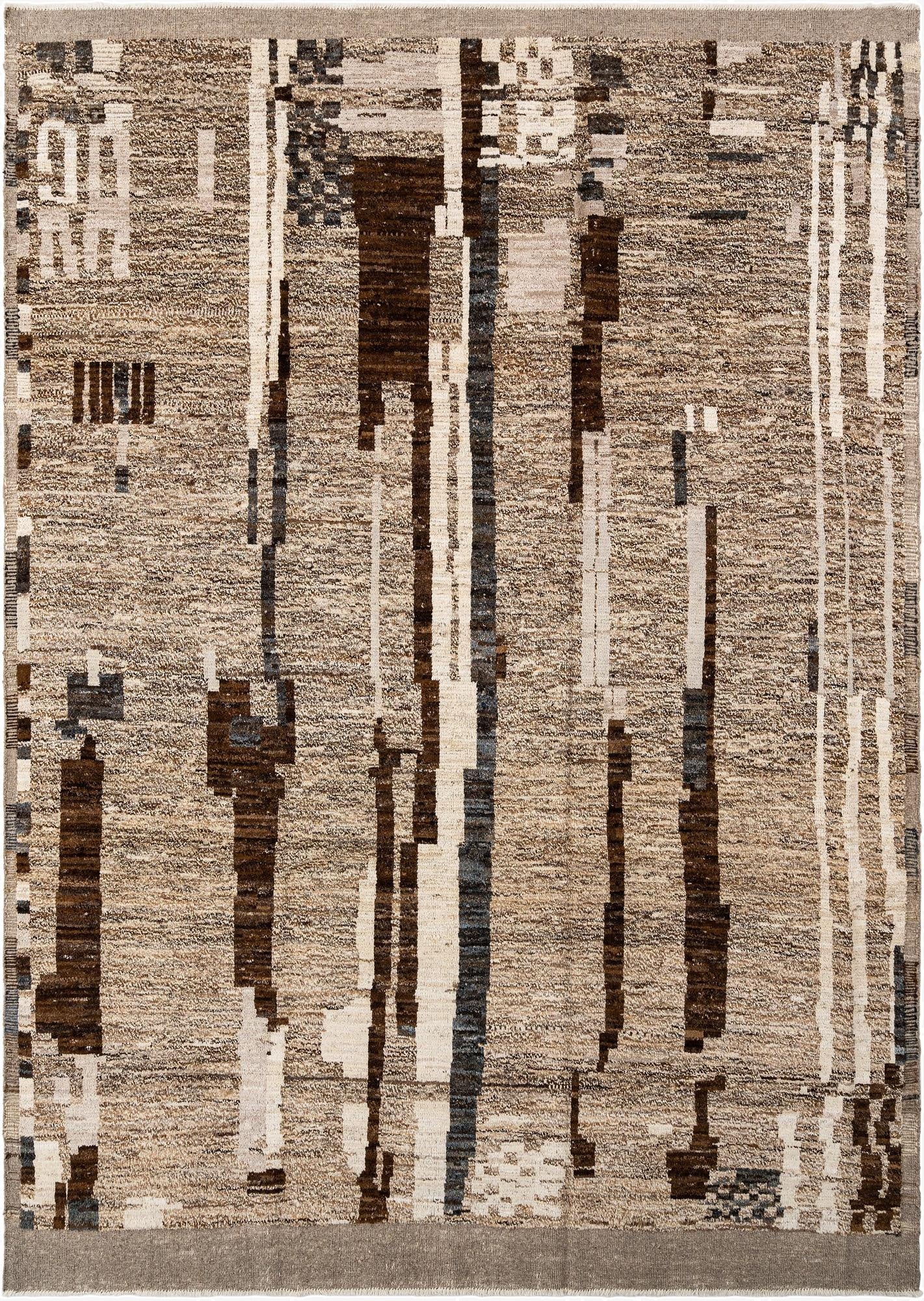 9' x 12' 4  Hand Knotted Beni Marok Rug