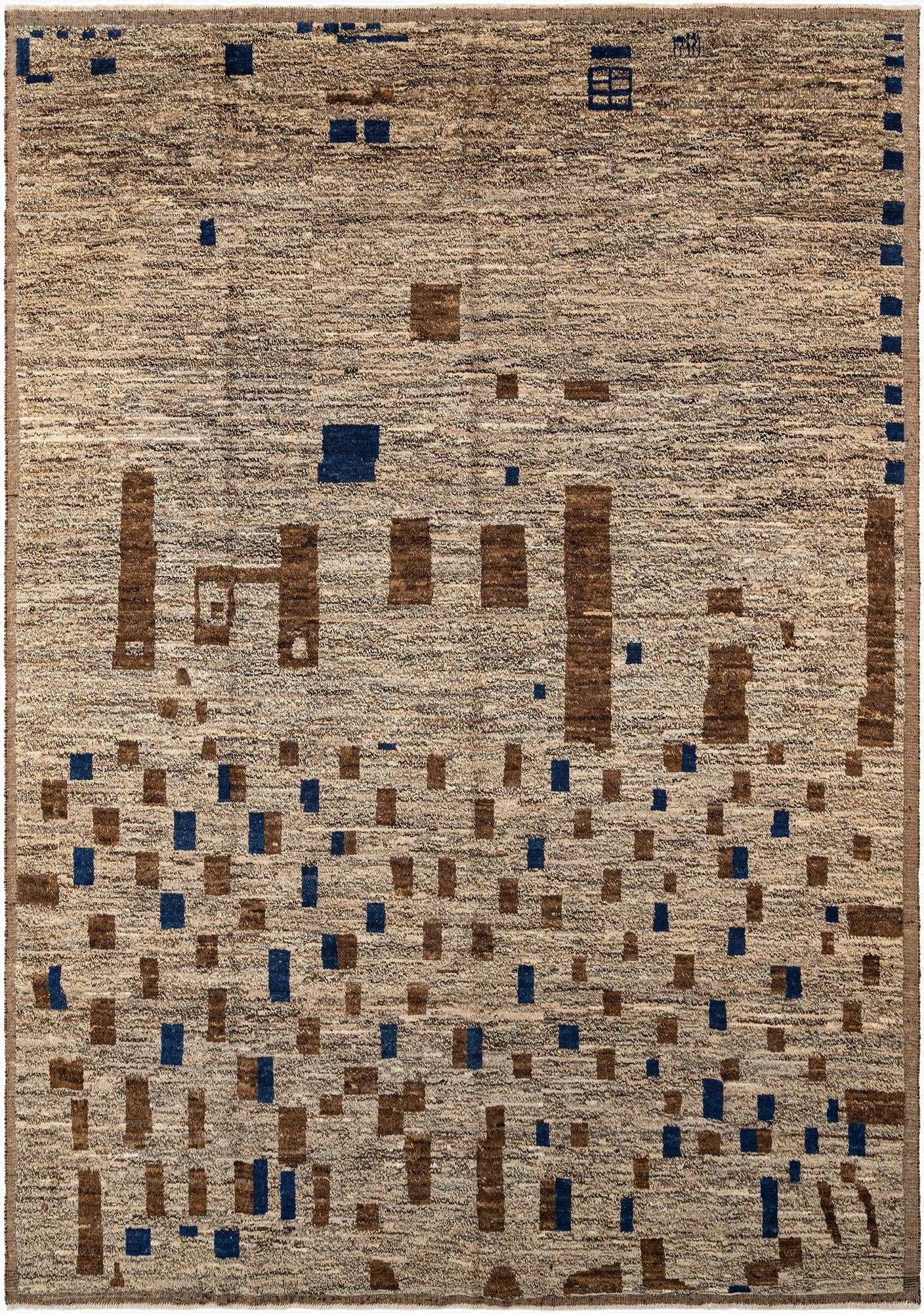 10' x 14' 4  Hand Knotted Beni Marok Rug