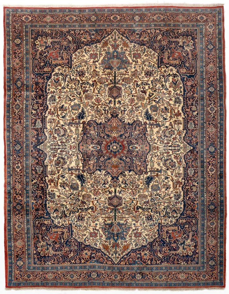 Detail image of 8' 6 x 12' 2 Hand Knotted Bidjar Persian Wool Rug