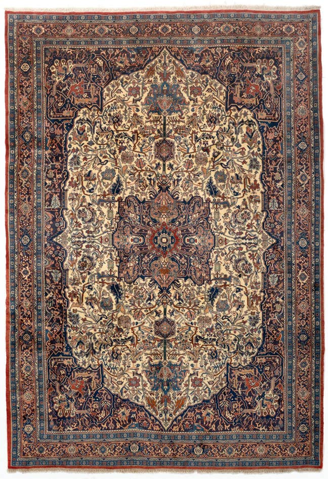 Detail image of 8' 6 x 12' 2 Hand Knotted Bidjar Persian Wool Rug