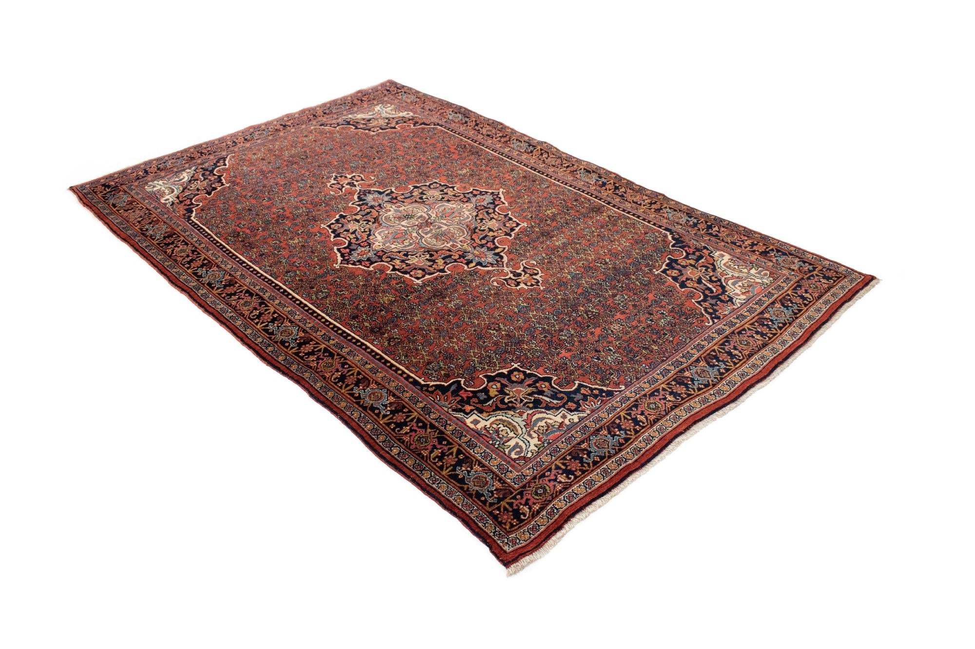 4' 7 x 7' Hand Knotted Bidjar Persian Rug