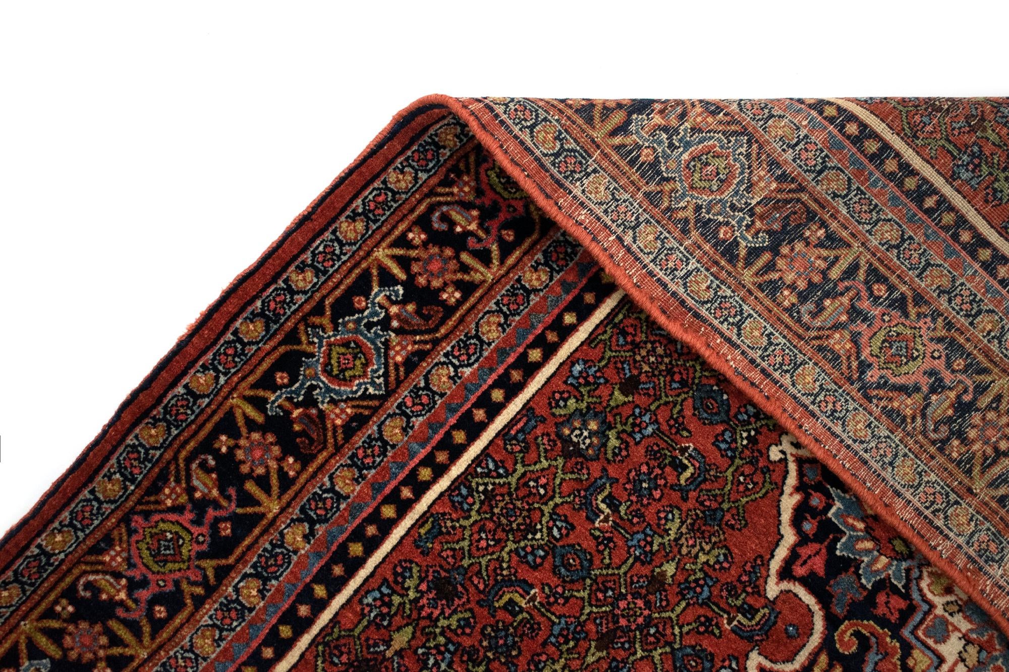 4' 7 x 7' Hand Knotted Bidjar Persian Rug
