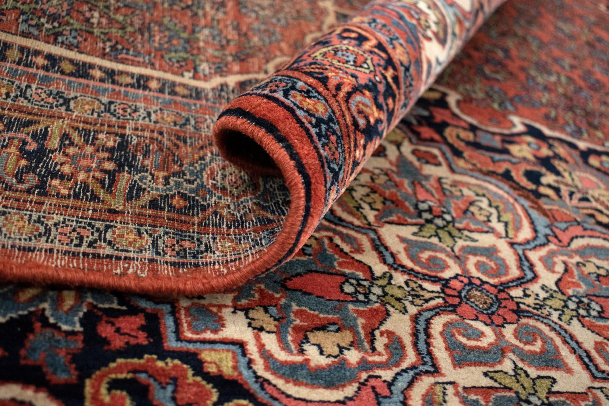 4' 7 x 7' Hand Knotted Bidjar Persian Rug