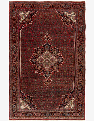 4' 7 x 7' Hand Knotted Bidjar Persian Rug