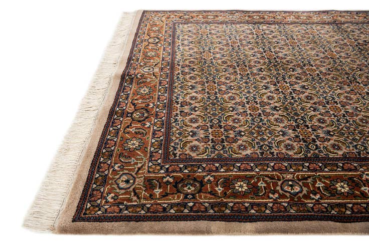 Detail image of 4' 2 x 6' 6 Hand Knotted Bidjar Oriental Wool Rug
