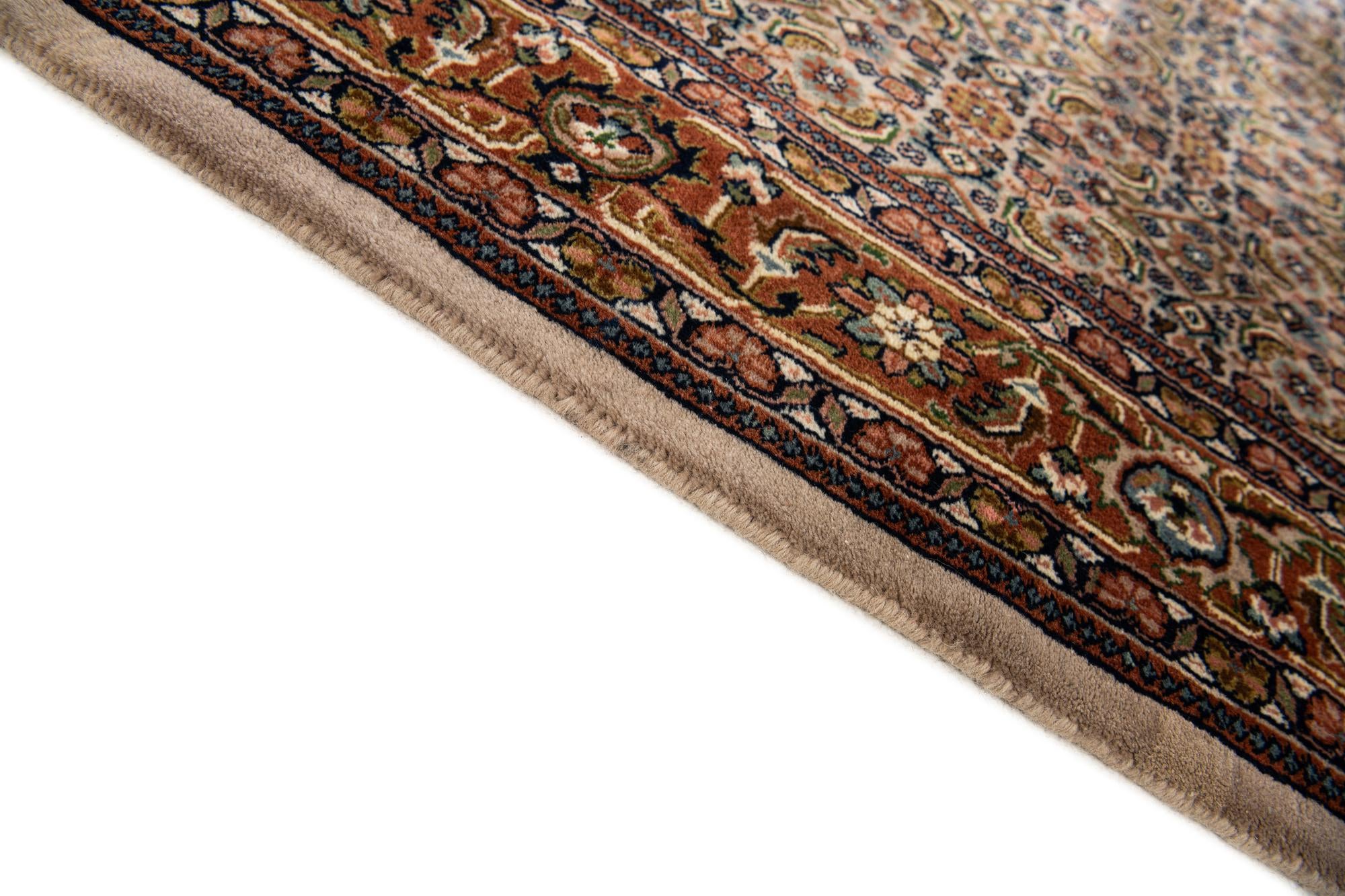 4' 2 x 6' 6 Hand Knotted Bidjar Oriental Wool Rug