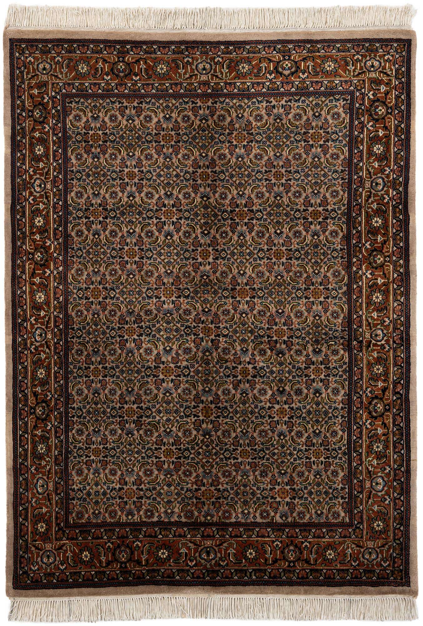 4' 2 x 6' 6 Hand Knotted Bidjar Oriental Wool Rug
