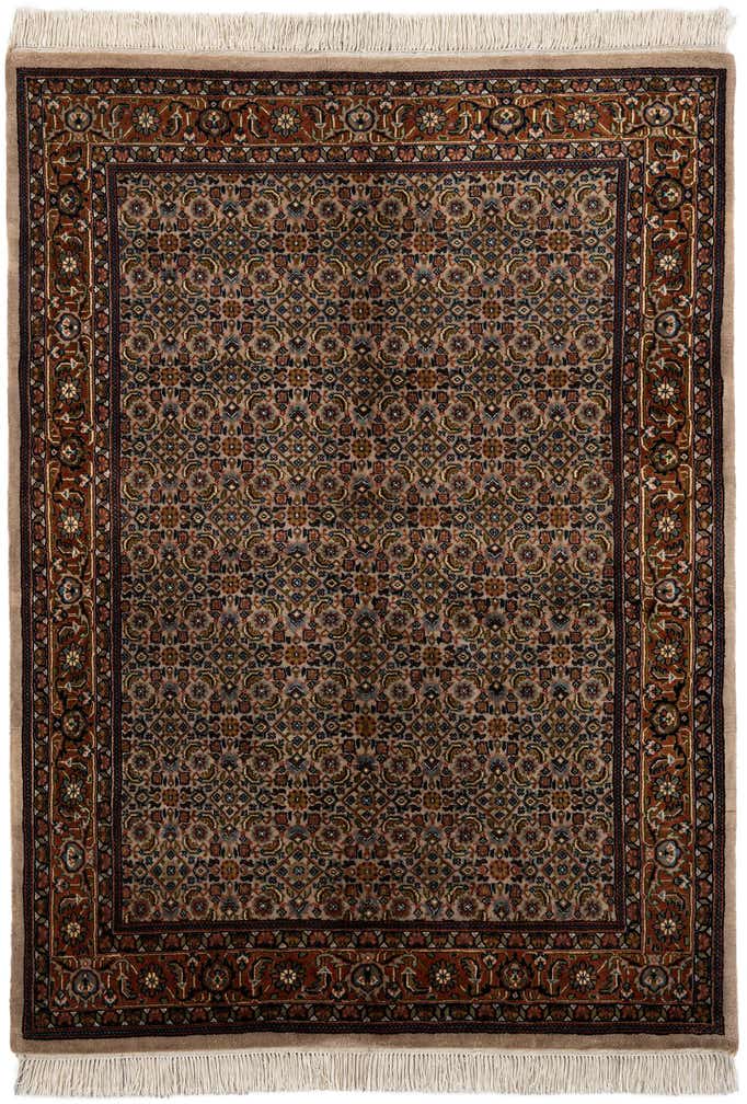 4' 2 x 6' 6 Hand Knotted Bidjar Oriental Wool Rug