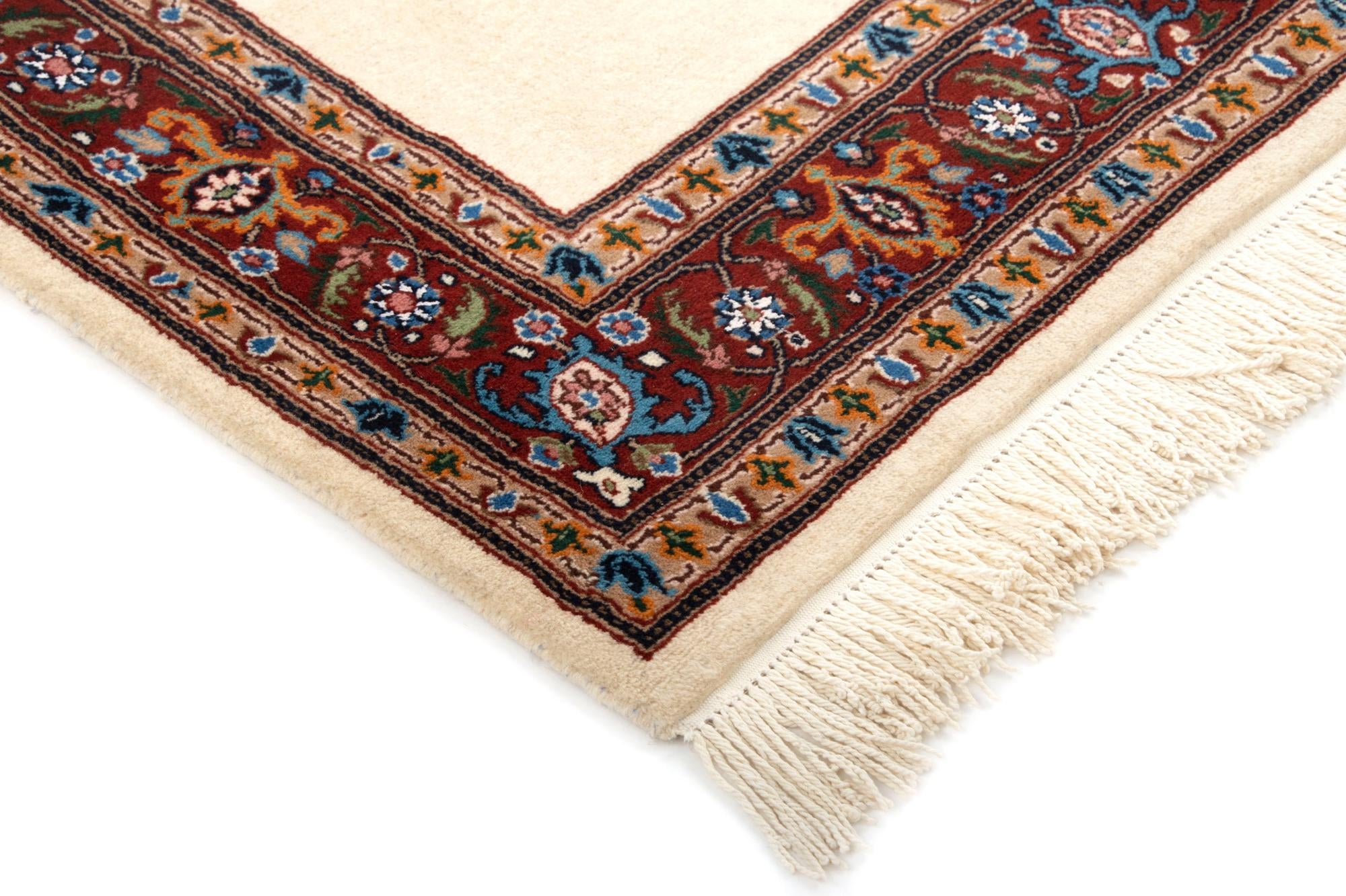 3' 4 x 4' 11 Hand Knotted Birjend Persian Wool Rug
