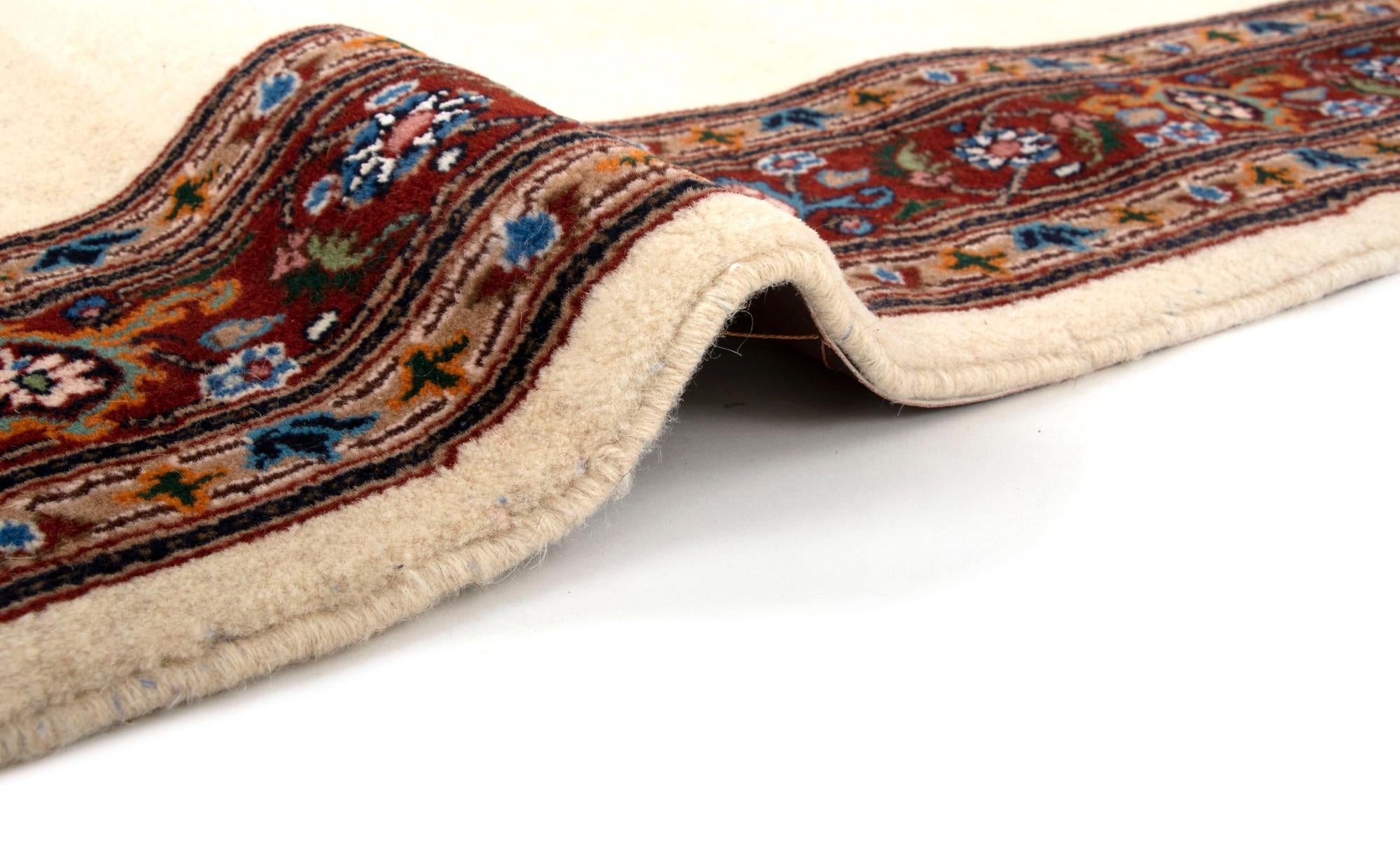 3' 4 x 4' 11 Hand Knotted Birjend Persian Wool Rug