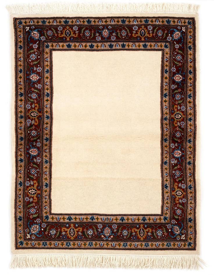 Detail image of 3' 4 x 4' 11 Hand Knotted Birjend Persian Wool Rug
