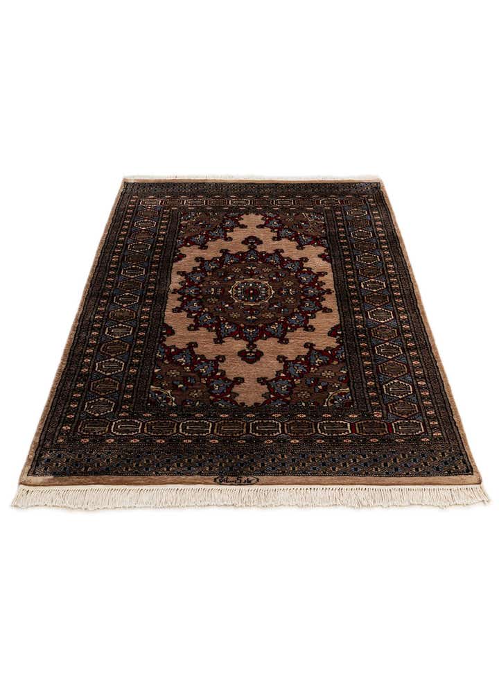 4' 2 x 6' 5 Hand Knotted Bokhara Oriental Wool Rug