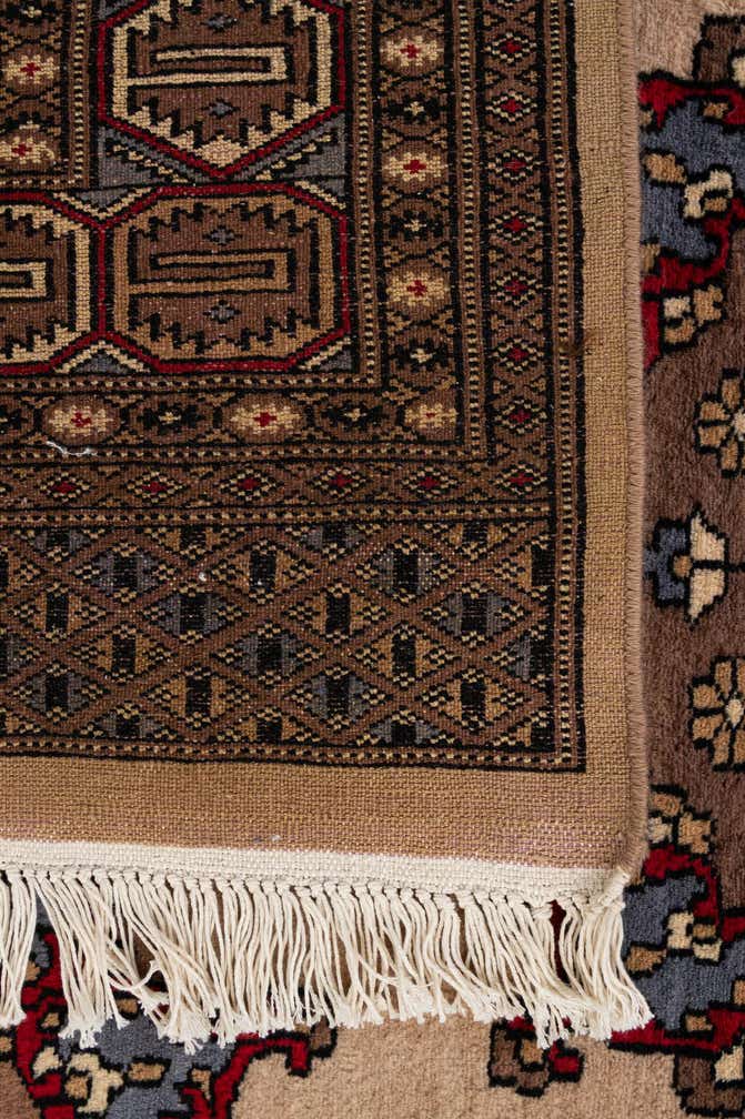 4' 2 x 6' 5 Hand Knotted Bokhara Oriental Wool Rug