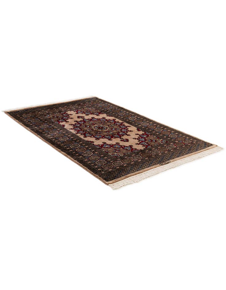 Detail image of 4' 2 x 6' 5 Hand Knotted Bokhara Oriental Wool Rug