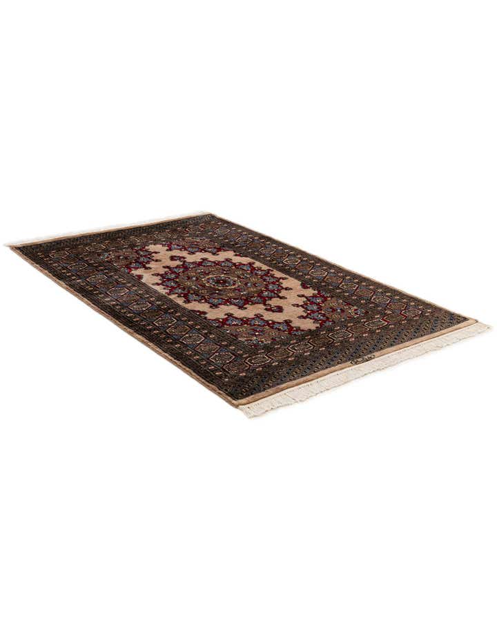 4' 2 x 6' 5 Hand Knotted Bokhara Oriental Wool Rug