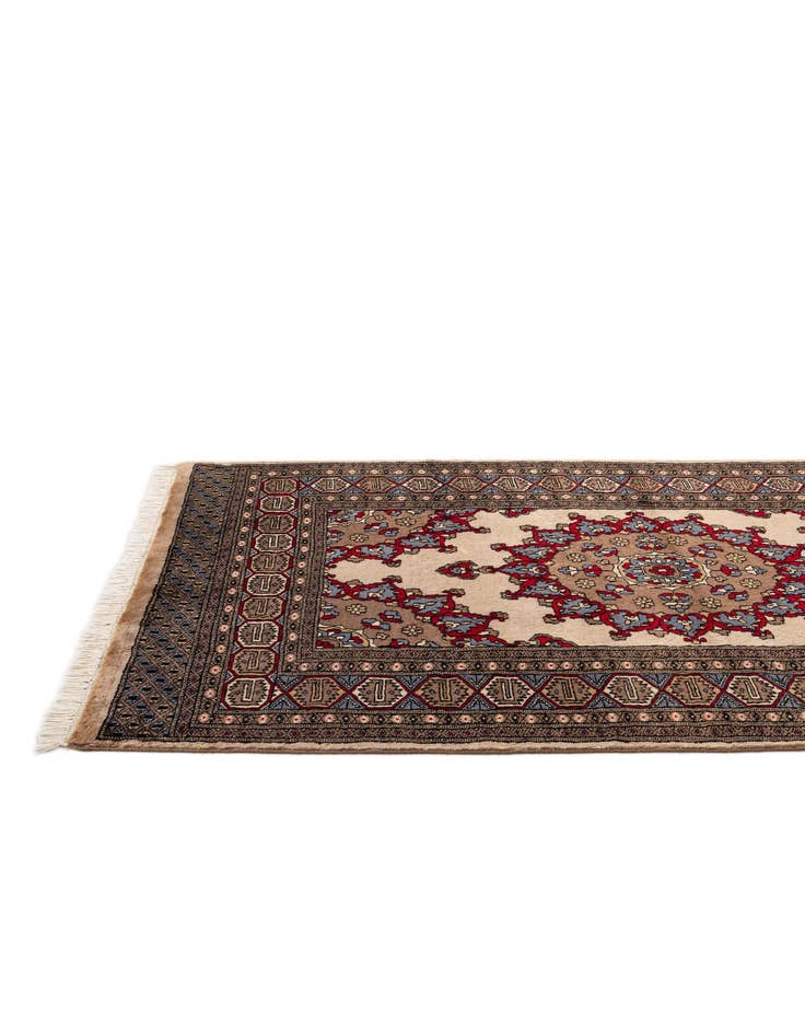 Detail image of 4' 2 x 6' 5 Hand Knotted Bokhara Oriental Wool Rug