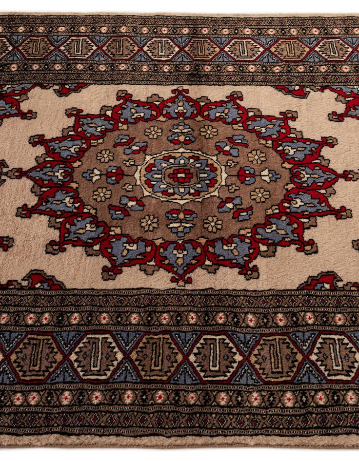 Detail image of 4' 2 x 6' 5 Hand Knotted Bokhara Oriental Wool Rug