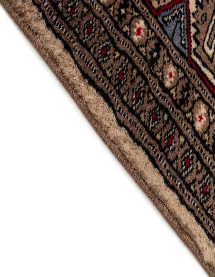 Detail image of 4' 2 x 6' 5 Hand Knotted Bokhara Oriental Wool Rug