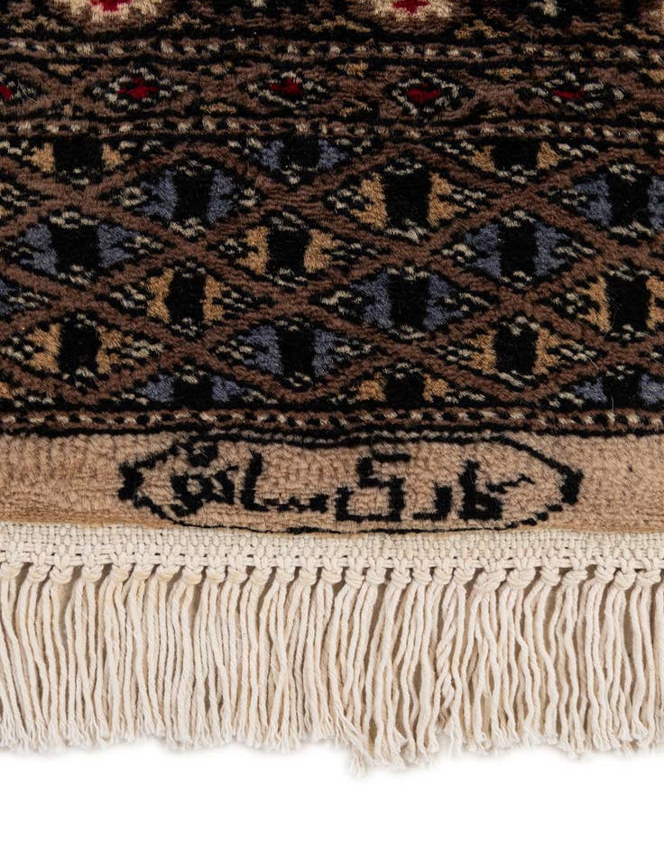 Detail image of 4' 2 x 6' 5  Hand Knotted Bokhara Oriental Wool Rug