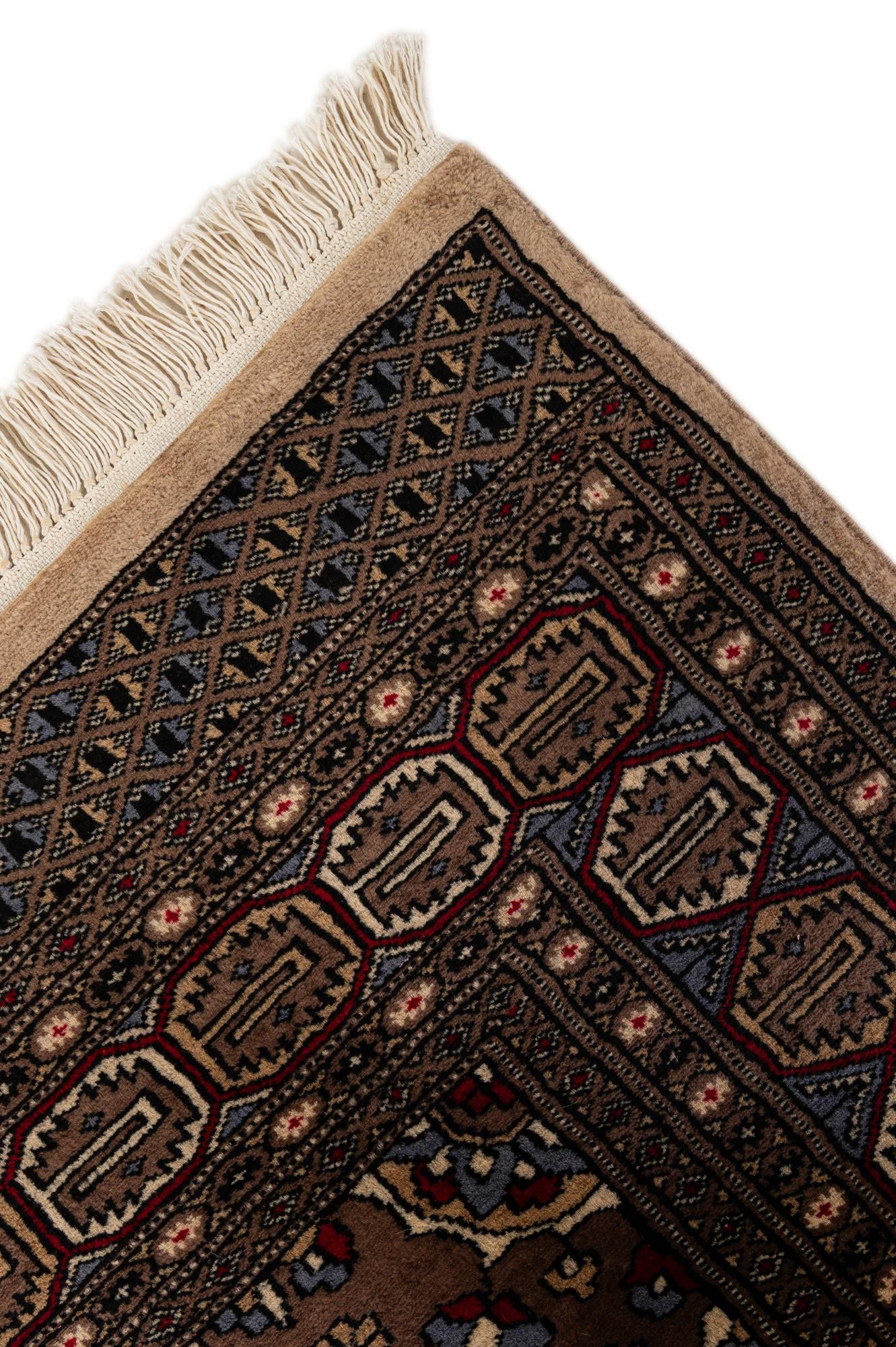 4' 2 x 6' 5 Hand Knotted Bokhara Oriental Wool Rug