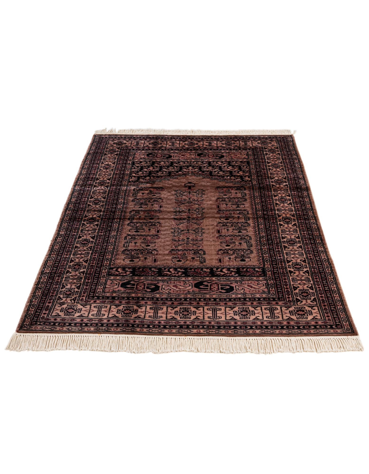 4' 1 x 6' Hand Knotted Bokhara Oriental Wool Rug