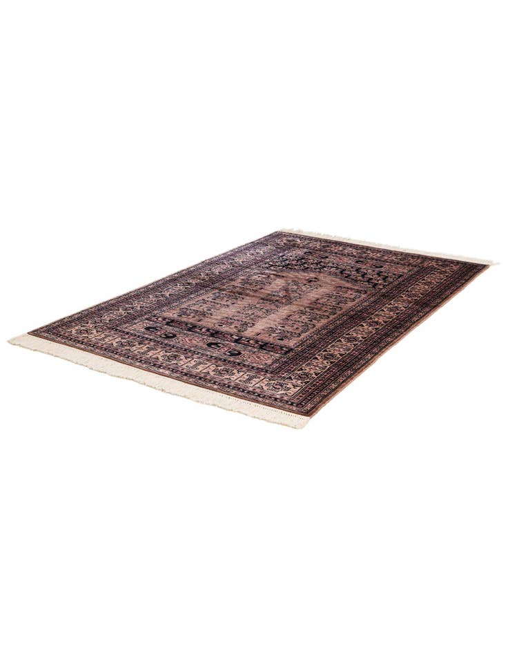 Detail image of 4' 1 x 6' Hand Knotted Bokhara Oriental Wool Rug