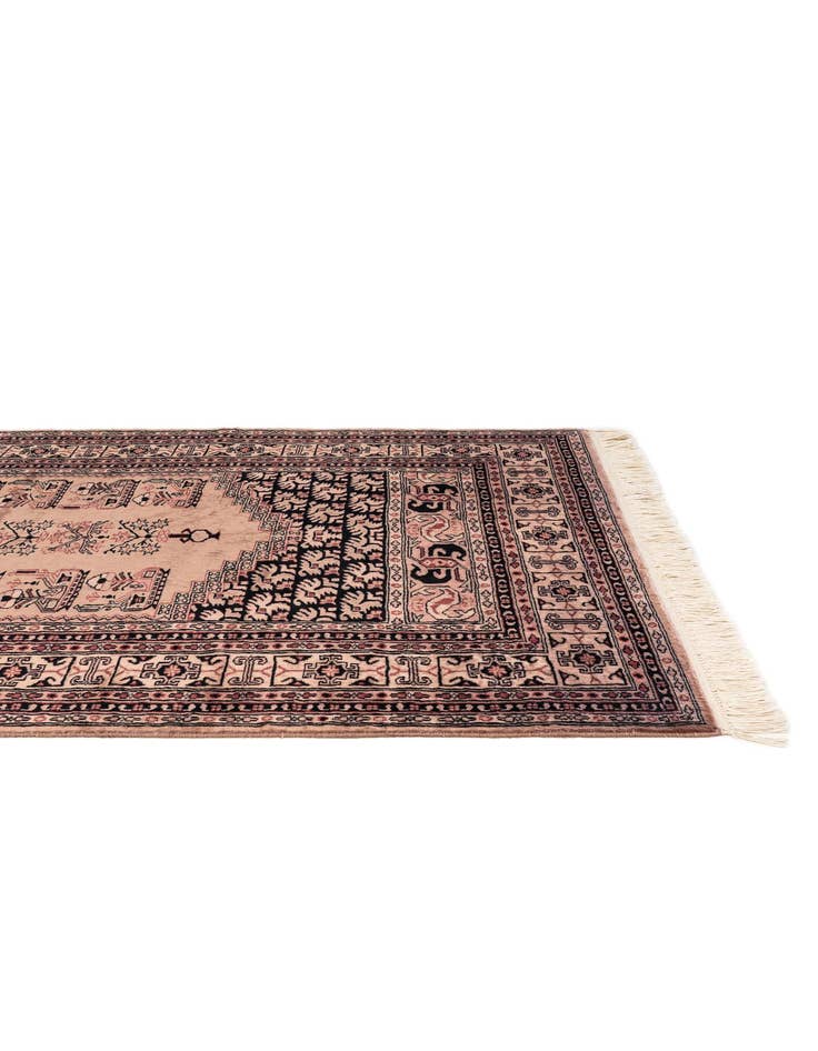 Detail image of 4' 1 x 6' Hand Knotted Bokhara Oriental Wool Rug