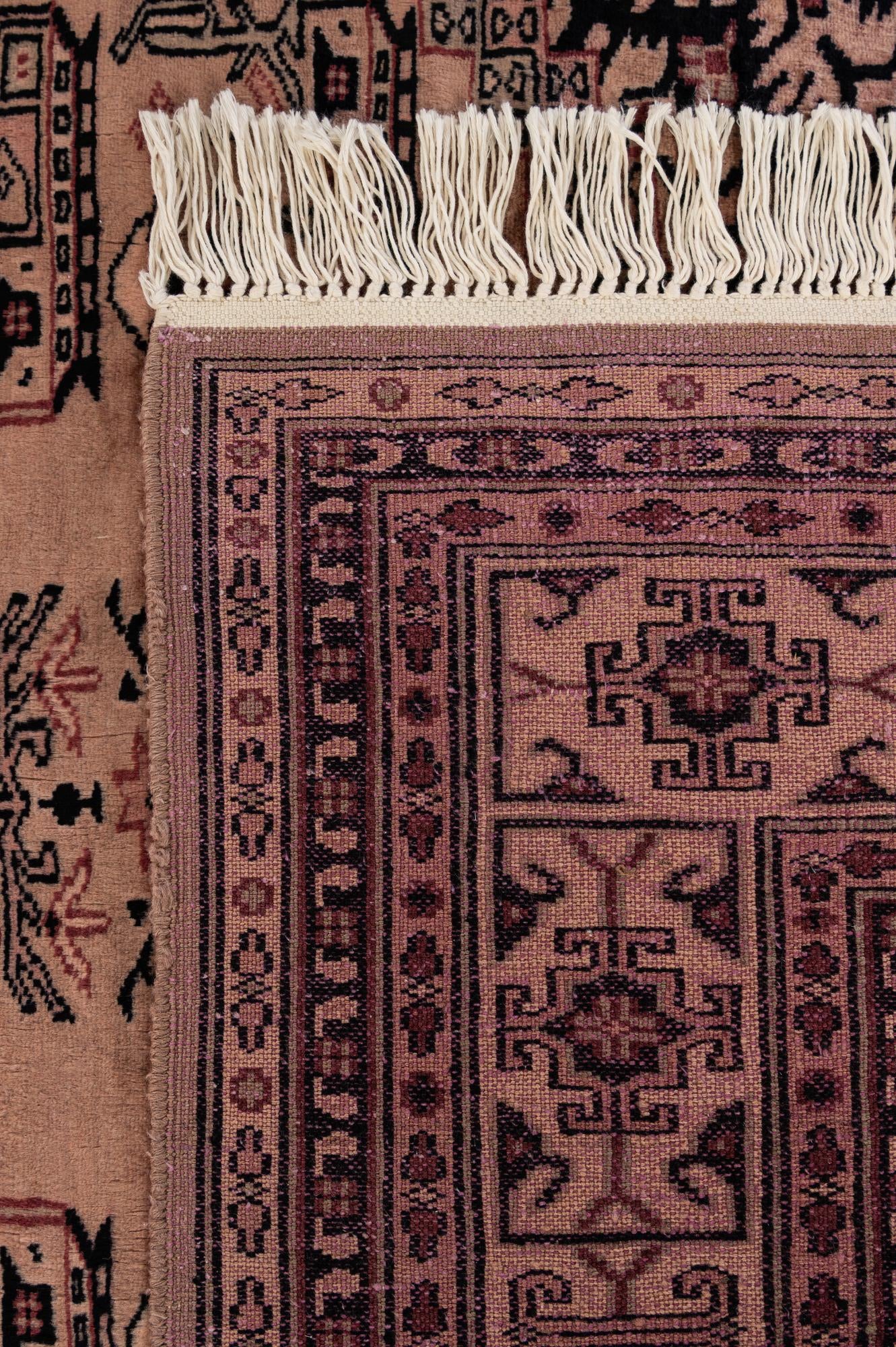 4' 1 x 6' Hand Knotted Bokhara Oriental Wool Rug