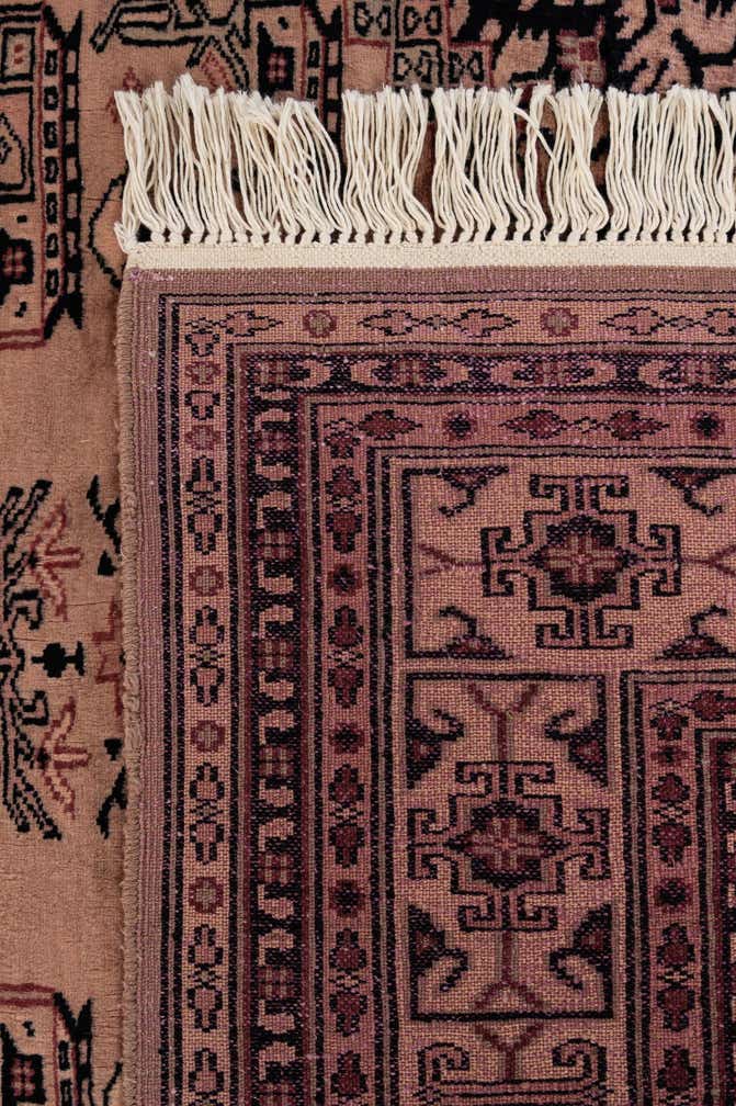 4' 1 x 6' Hand Knotted Bokhara Oriental Wool Rug