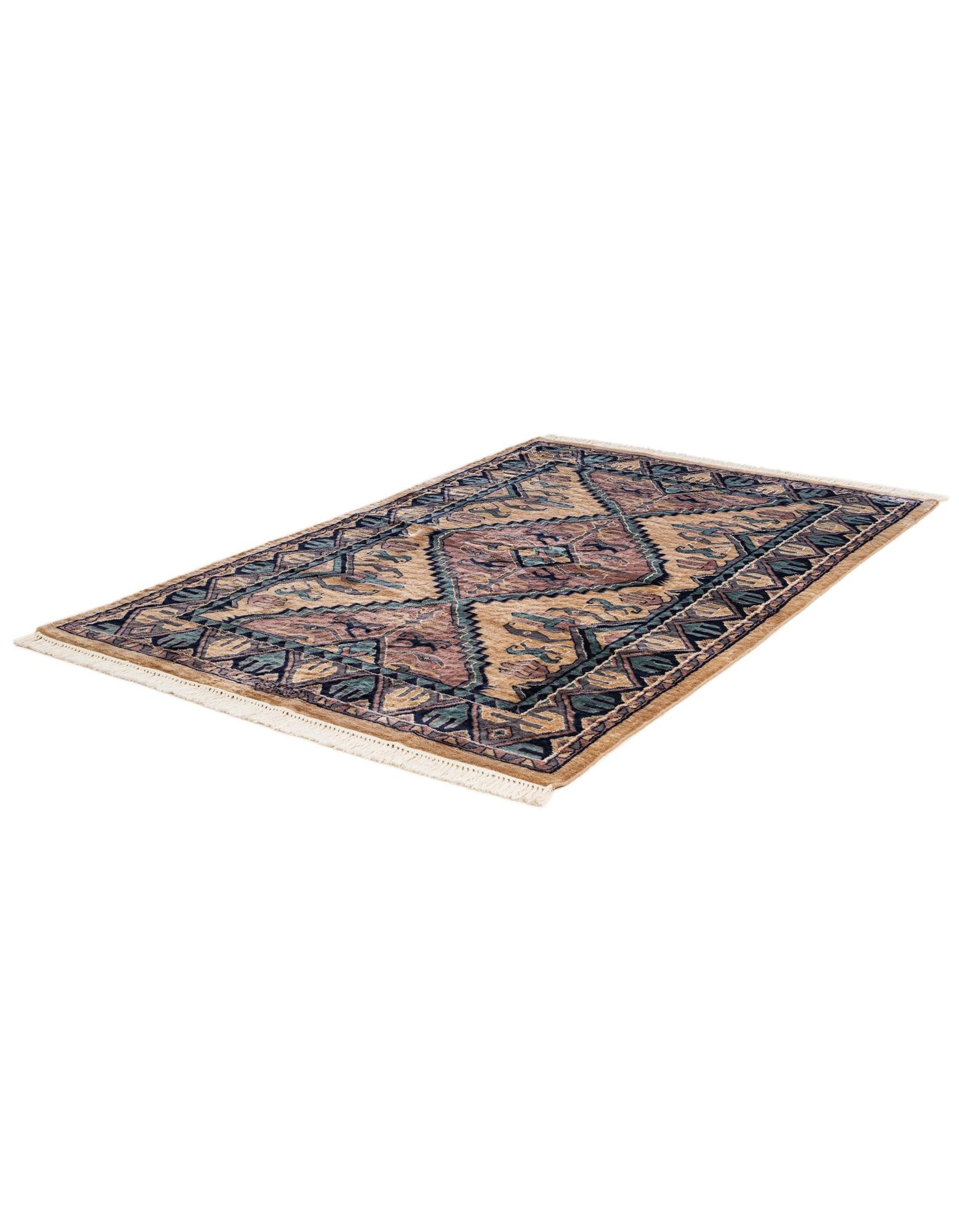 4' 4 x 6' 10 Hand Knotted Bokhara Oriental Rug