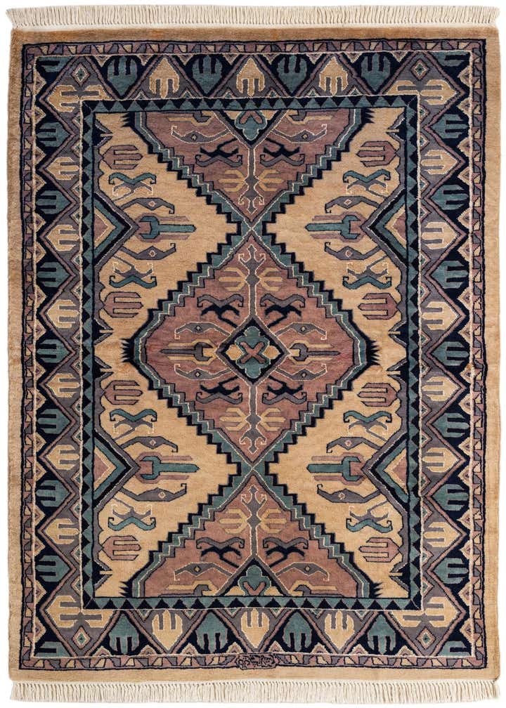 4' 4 x 6' 10 Hand Knotted Bokhara Oriental Rug