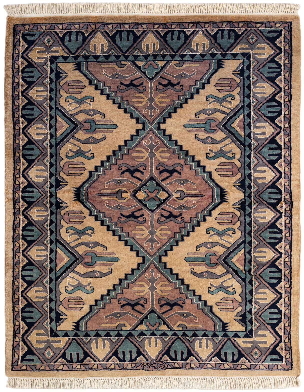 4' 4 x 6' 10 Hand Knotted Bokhara Oriental Rug