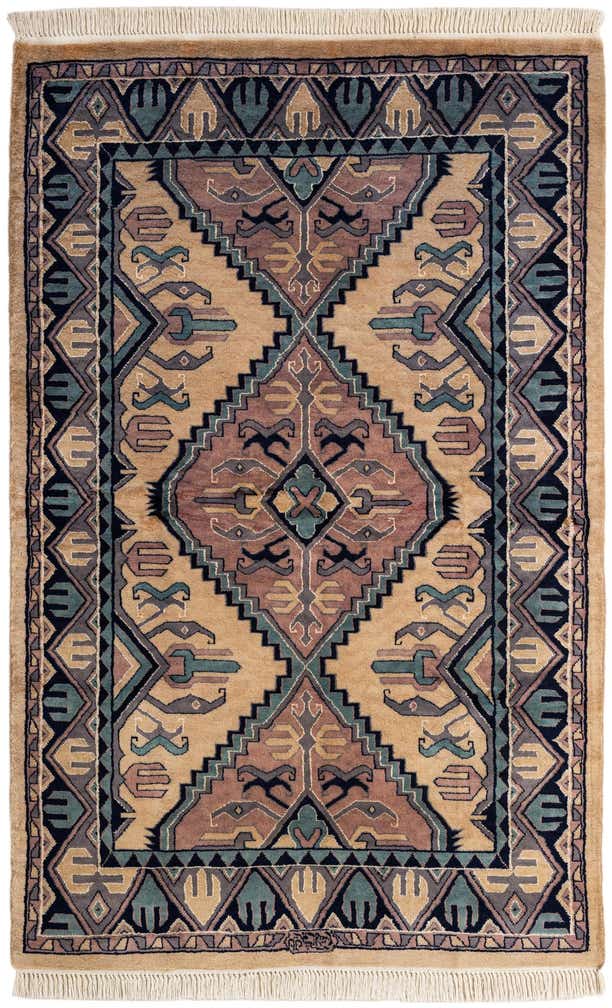 4' 4 x 6' 10 Hand Knotted Bokhara Oriental Rug