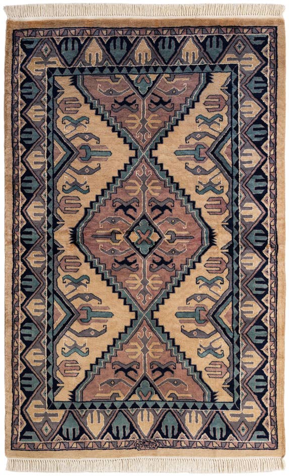 Detail image of 4' 4 x 6' 10 Hand Knotted Bokhara Oriental Rug