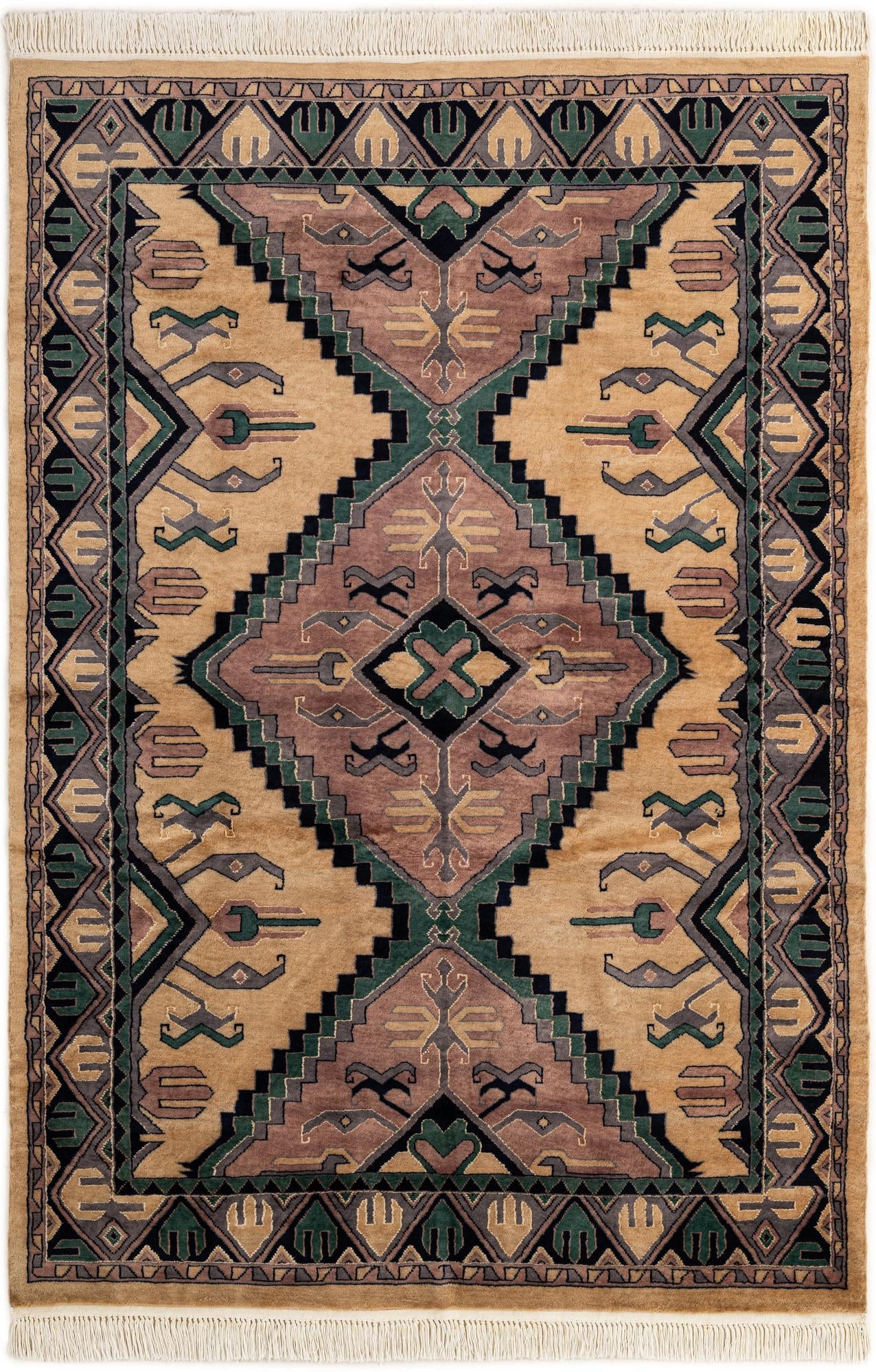 5' 2 x 7' 8 Hand Knotted Bokhara Oriental Rug