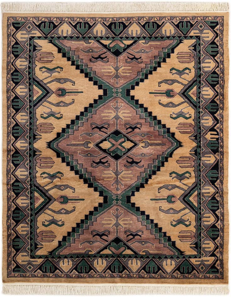 Detail image of 5' 2 x 7' 8 Hand Knotted Bokhara Oriental Rug