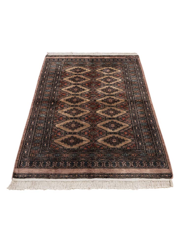Detail image of 3' 2 x 5' 3 Hand Knotted Bokhara Oriental Wool Rug