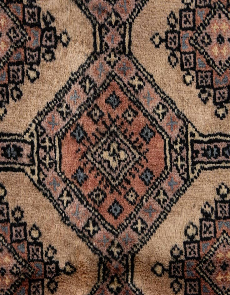 Detail image of 3' 2 x 5' 3  Hand Knotted Bokhara Oriental Wool Rug