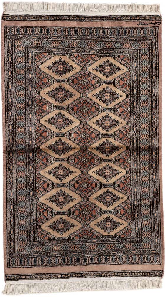 3' 2 x 5' 3 Hand Knotted Bokhara Oriental Wool Rug