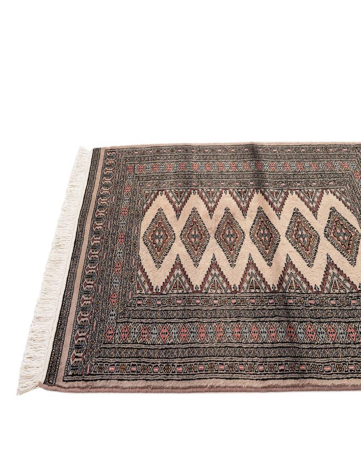 Detail image of 3' 3 x 4' 11  Hand Knotted Bokhara Oriental Wool Rug