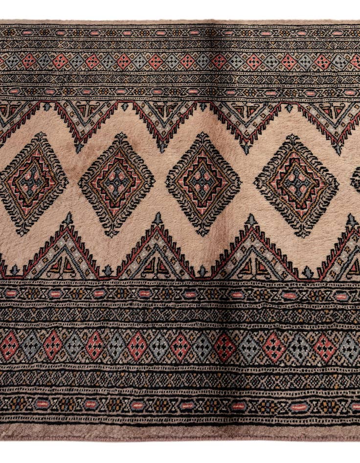Detail image of 3' 3 x 4' 11  Hand Knotted Bokhara Oriental Wool Rug