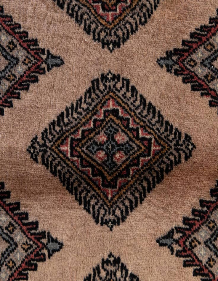 Detail image of 3' 3 x 4' 11  Hand Knotted Bokhara Oriental Wool Rug