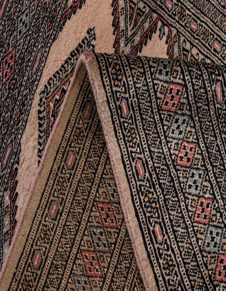 Detail image of 3' 3 x 4' 11  Hand Knotted Bokhara Oriental Wool Rug