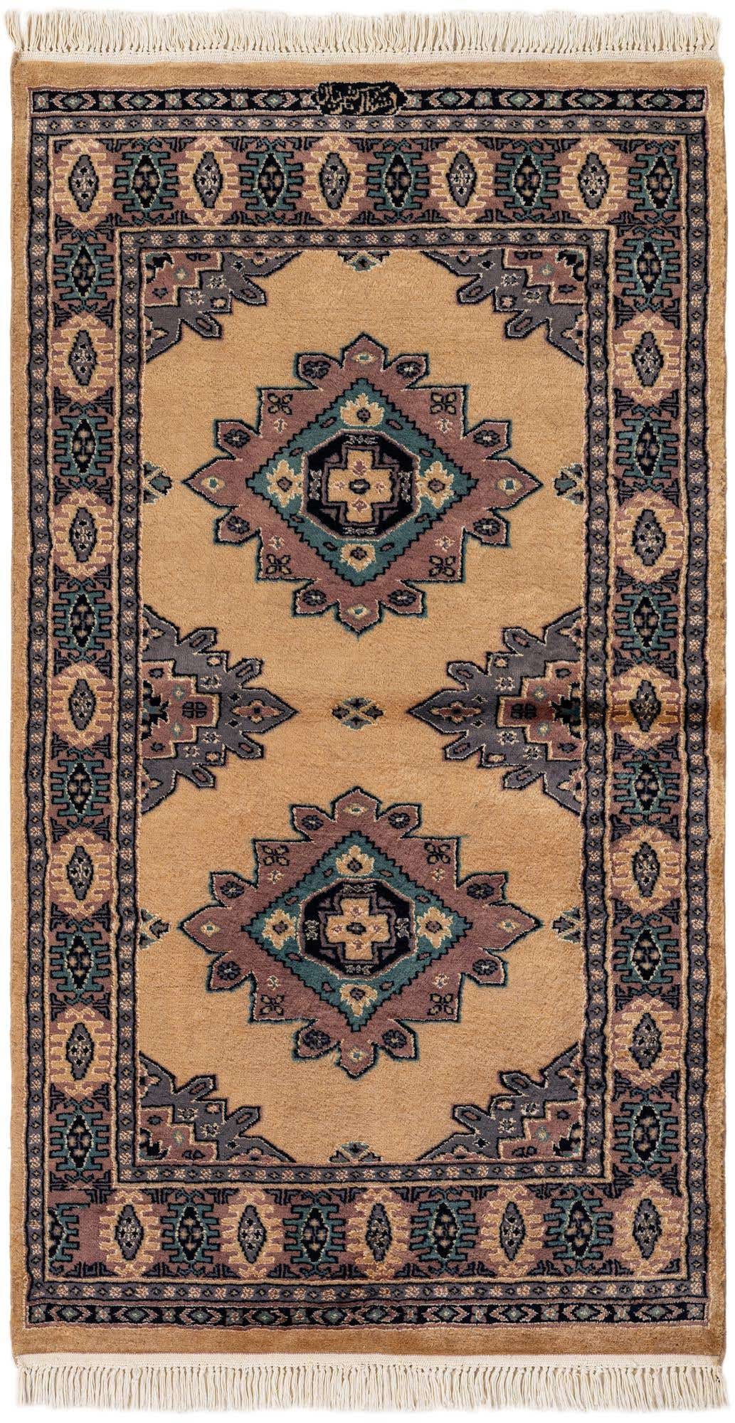 3' 1 x 5' 6 Hand Knotted Bokhara Oriental Rug