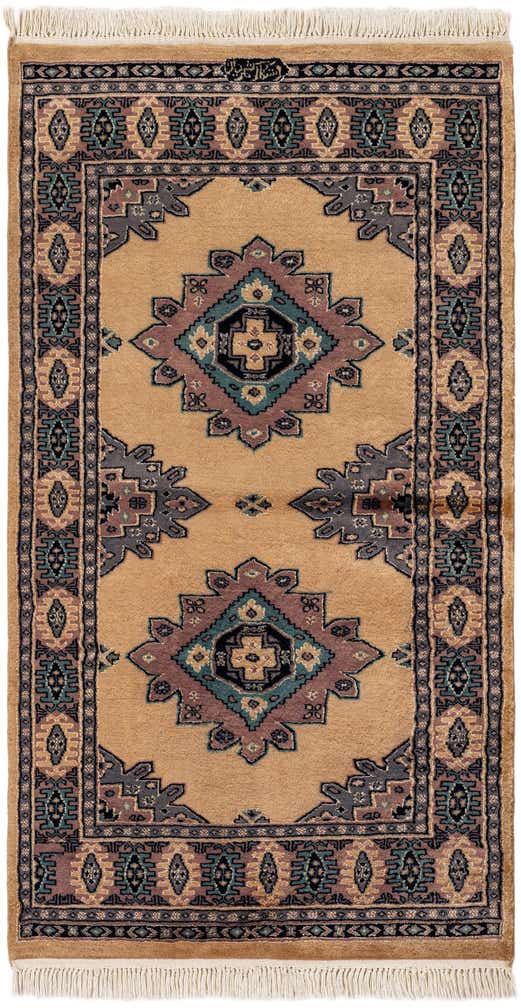 3' 1 x 5' 6 Hand Knotted Bokhara Oriental Rug