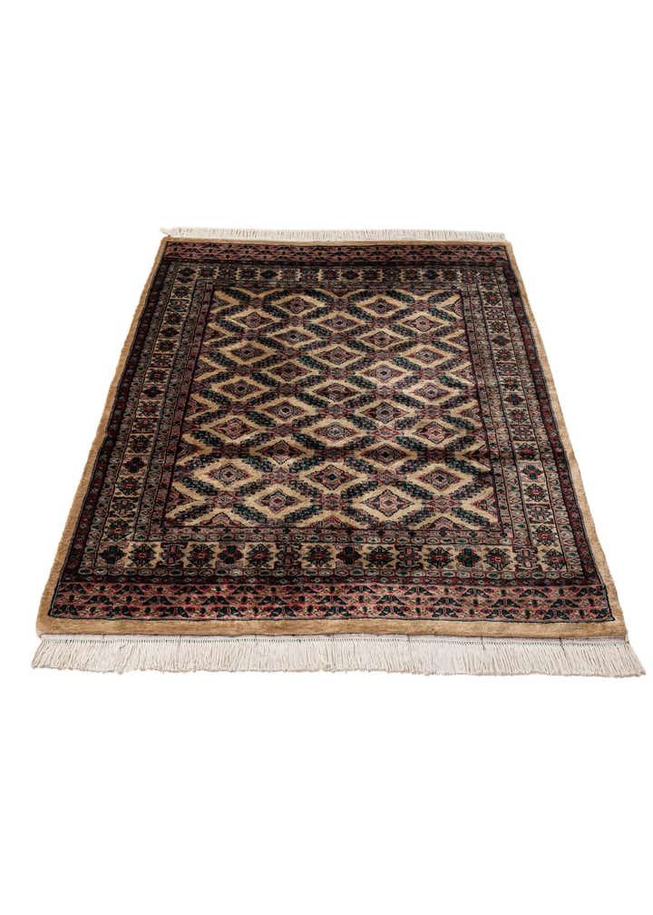 4' 2 x 5' 11 Hand Knotted Bokhara Oriental Wool Rug