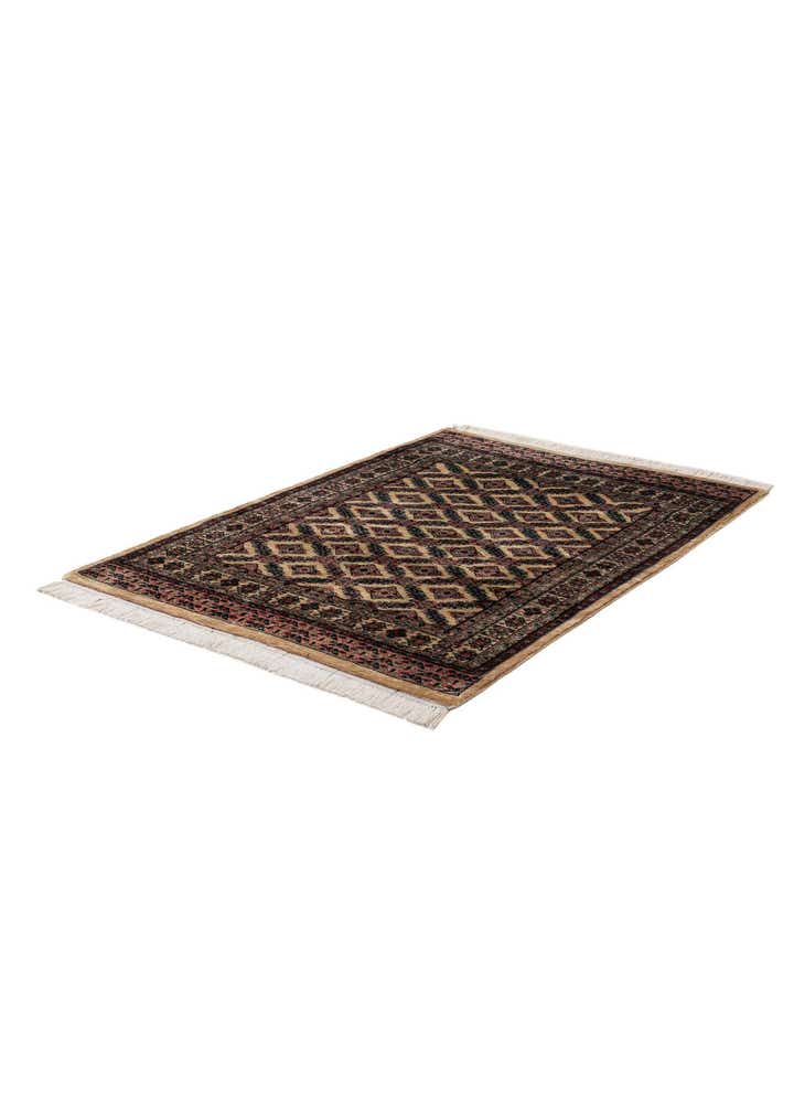 4' 2 x 5' 11 Hand Knotted Bokhara Oriental Wool Rug