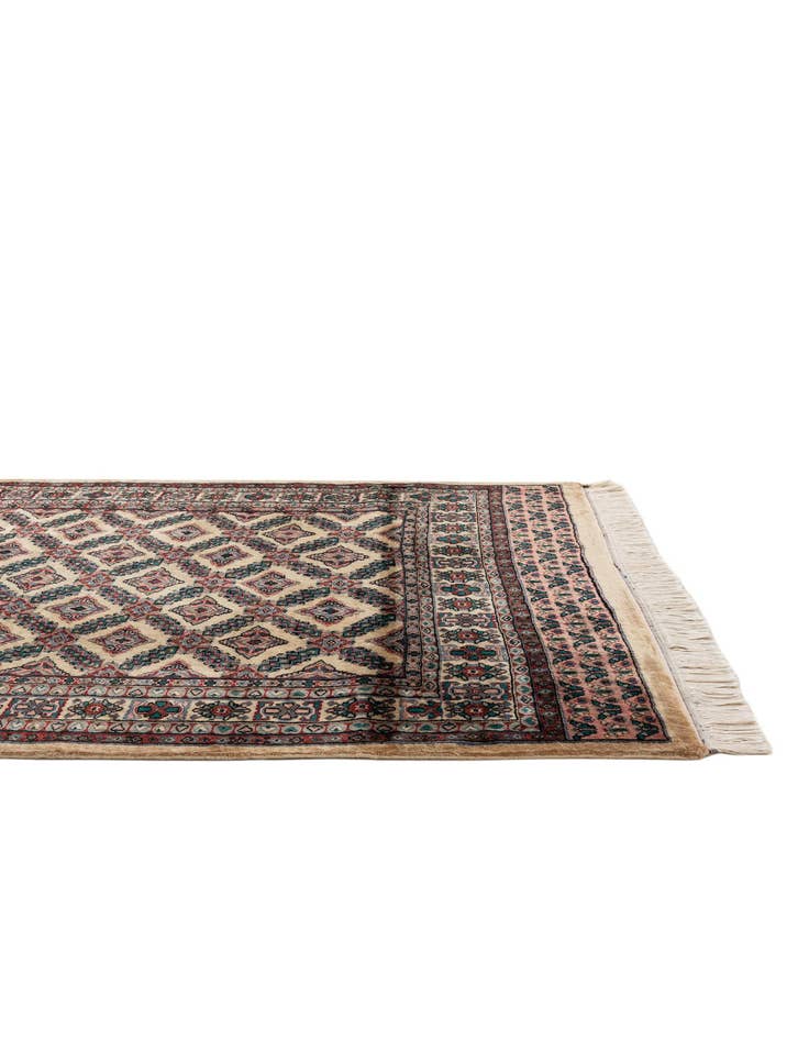 Detail image of 4' 2 x 5' 11 Hand Knotted Bokhara Oriental Wool Rug